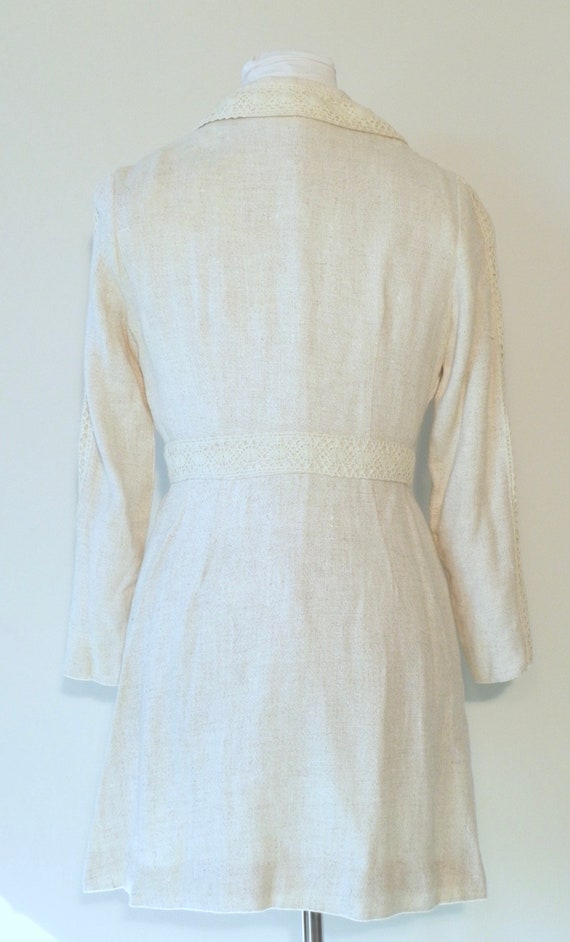 2 FOR 1 - Vintage 60s 70s Linen Knit Dress with M… - image 3