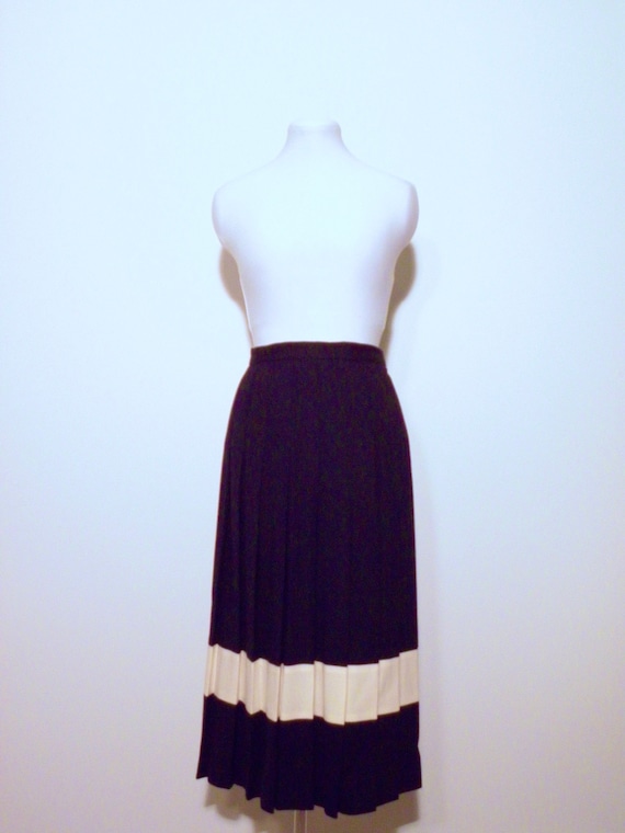 Vintage 1950s-60s Pleated Long Skirt - image 1