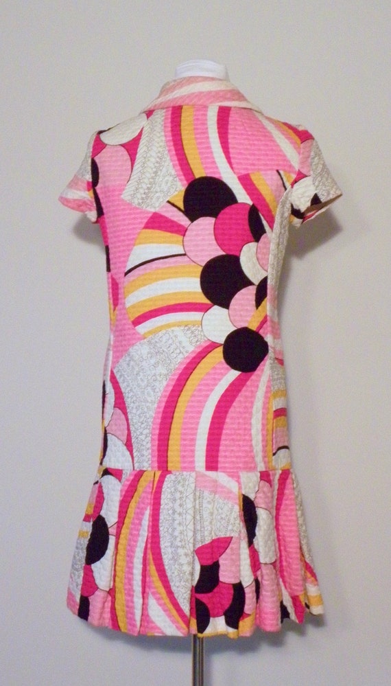 Vintage 60s Pucci Style Quilted Dress - image 3