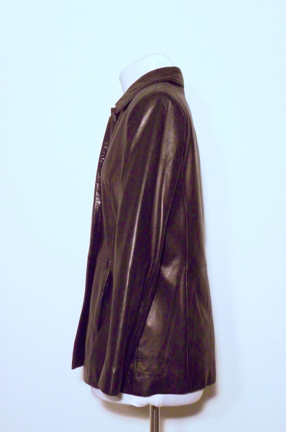 Vintage 90s Black Leather Jacket - image 3