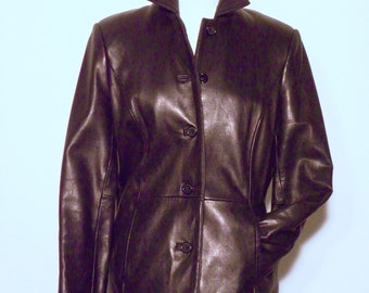 Vintage 90s Black Leather Jacket