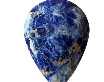 Natural Sodalite Cabochon  • 58 CT Deep Royal Blue Oval