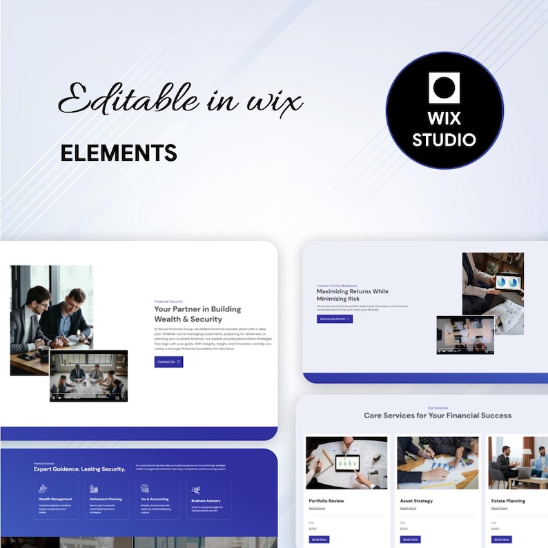 Wix Studio Website Template Financial Consulting & Advisory Services