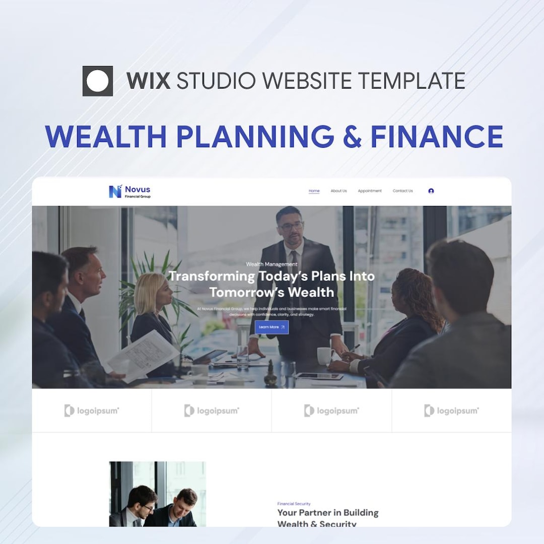 Wix Studio Website Template Financial Consulting & Advisory Services