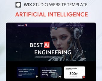 Wix Studio Website-Vorlage: KI-Agentur & Dienstleistungen im Bereich maschinelles Lernen (Digitaler Download)