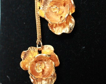 Vintage Rose Flappers Necklace - Costume