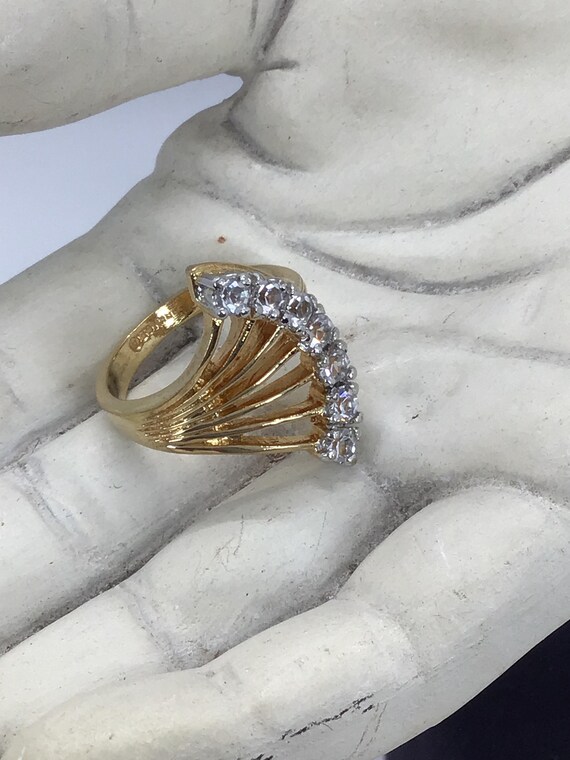 Waterfall Cluster Statement Ring, Vintage 70's-80… - image 6