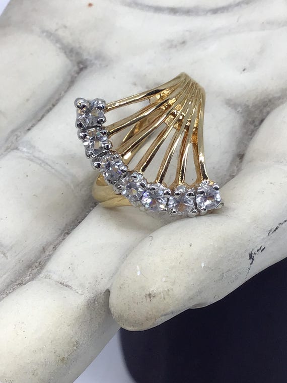 Waterfall Cluster Statement Ring, Vintage 70's-80… - image 3