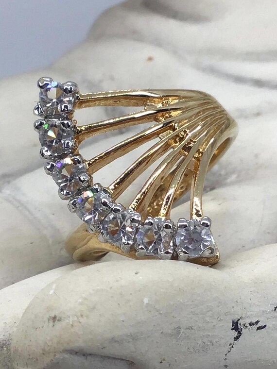 Waterfall Cluster Statement Ring, Vintage 70's-80… - image 1