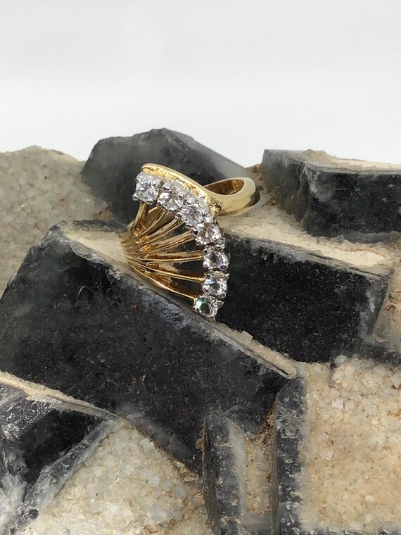 Waterfall Cluster Statement Ring, Vintage 70's-80… - image 4