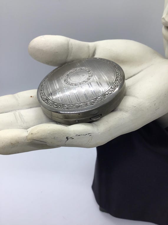 Hinged Pocket Mirror Compact Complete; Mirror and… - image 2