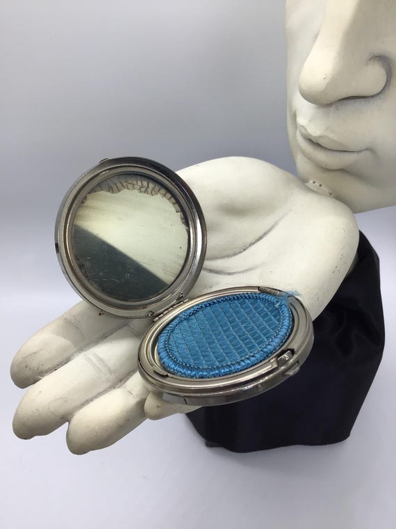 Hinged Pocket Mirror Compact Complete; Mirror and… - image 1