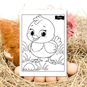 Baby Farm Animals Coloring Book for Kids Ages 3-7, Simple Preschool Coloring Pages, Cute & Simple Toddler Coloring Pages image 2