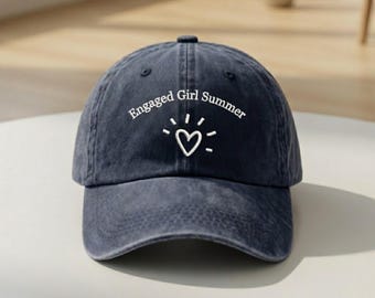 Gorro bordado de verano para novia comprometida, gorra de futura Sra., gorro para futura novia, regalo de compromiso para prometida, gorra nupcial personalizada