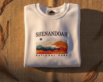 Embroidered Shenandoah National Park Crewneck | Virginia Embroidery Sweatshirt | Nature Lover Gift | Adventure Hiking Pullover