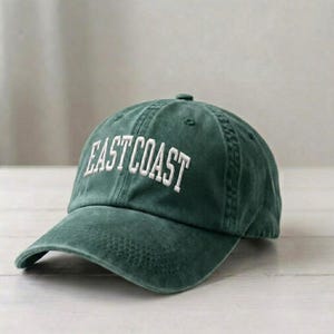 Gorra de béisbol de algodón lavado estilo Costa Este, bordada, estilo vintage veraniego. imagen 2