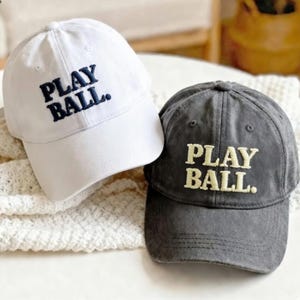Play Ball Mama Embroidered Cap | Softball Mom Hat | Travel Baseball & Softball Tournament Gift