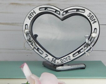 Personalized Iron And Steel Horseshoe Anniversary By Lizzyandme