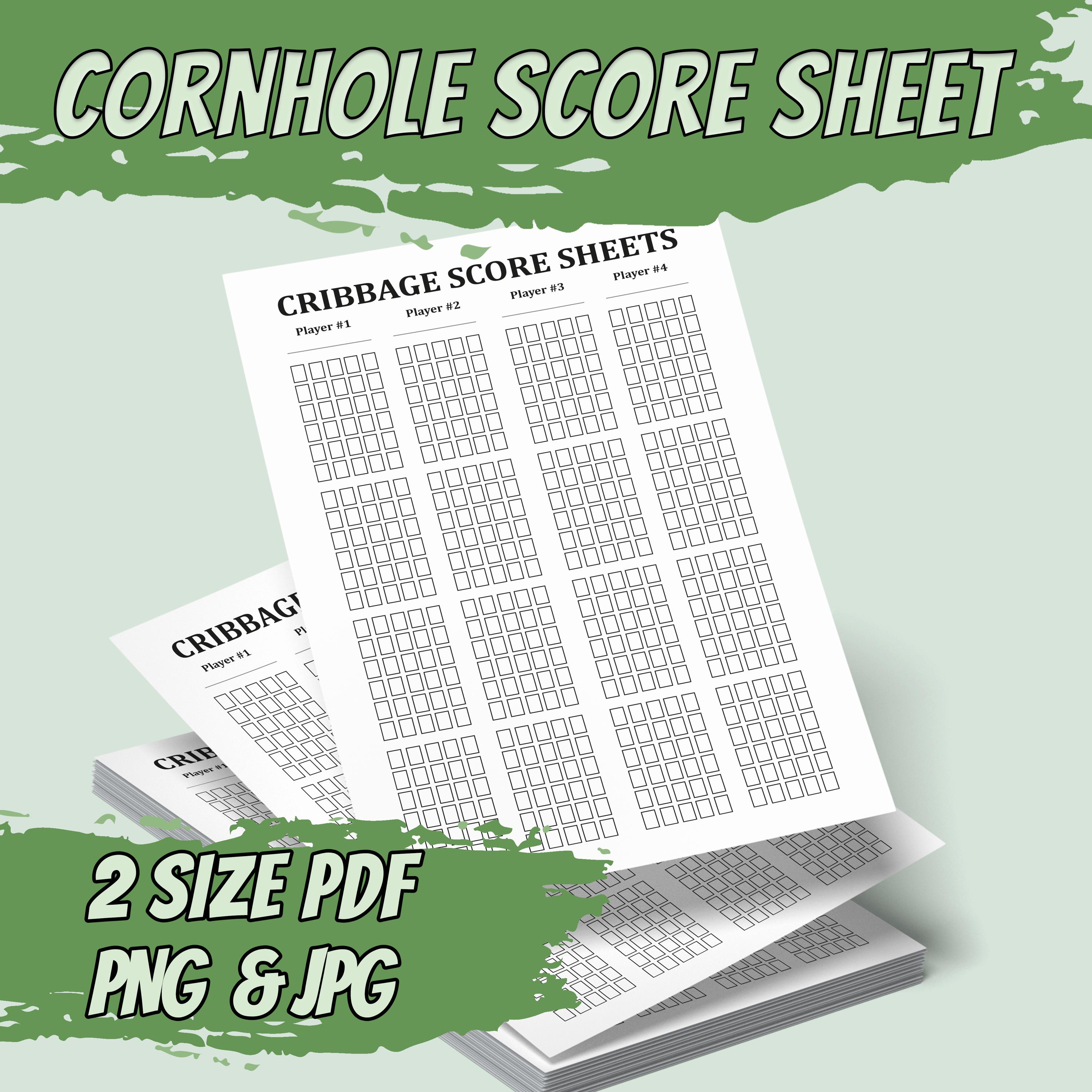 Cribbage Score Sheet Template, Printable Cribbage Score Card, Cribbage ...