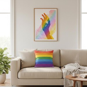 Pride Hand Print – Celebrate LGBTQI+ Community, Multiple Sizes Available