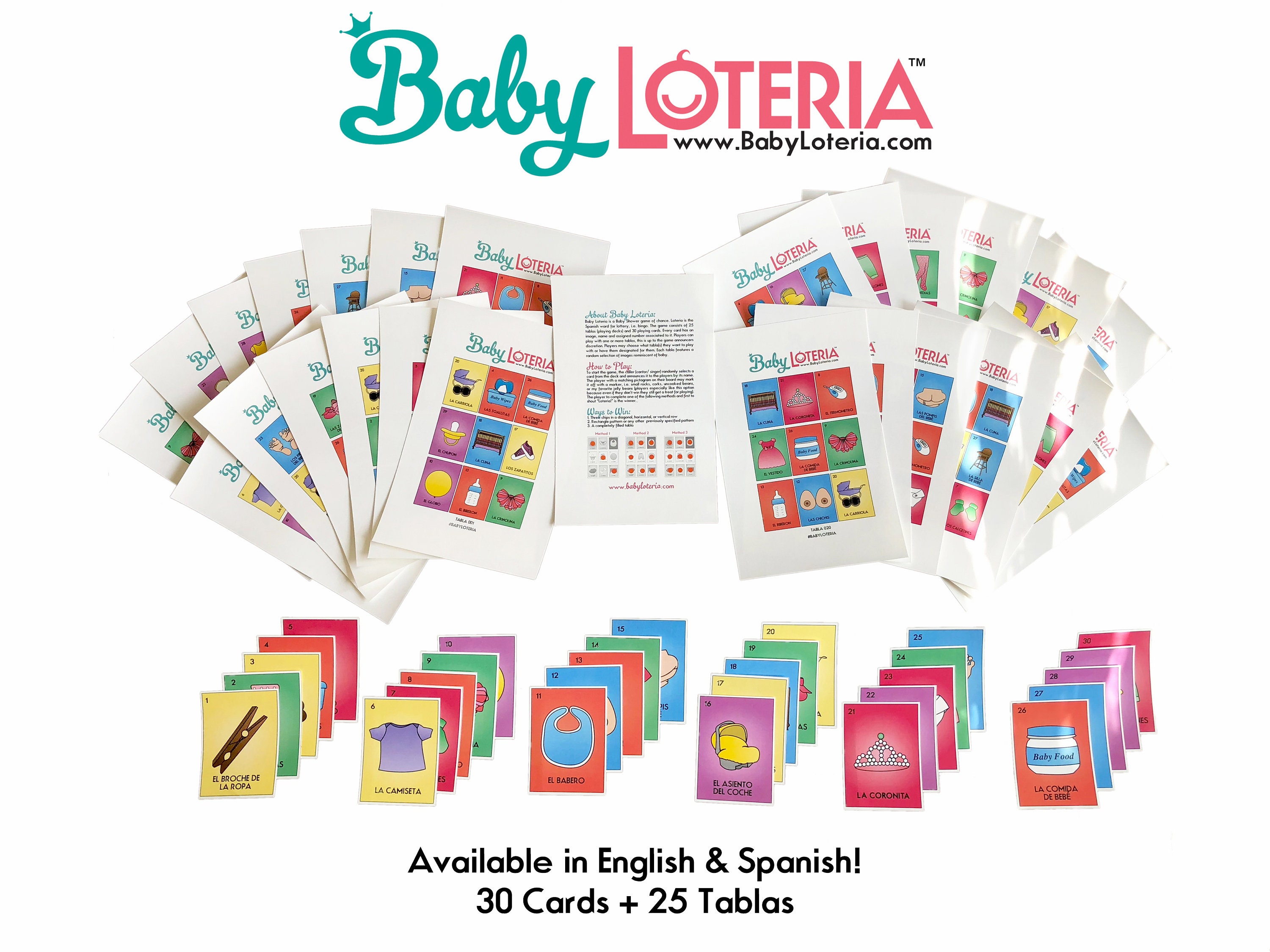 Baby Loteria Baby Lottery Baby Bingo Baby Shower Game | Etsy