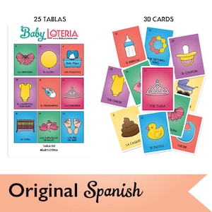 Baby Loteria - Spanisches Original (30 Visitenkarten + 25 Tablas)