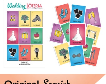 Wedding Loteria - Espagnol Original (30 cartes de visite + 25 tablas)