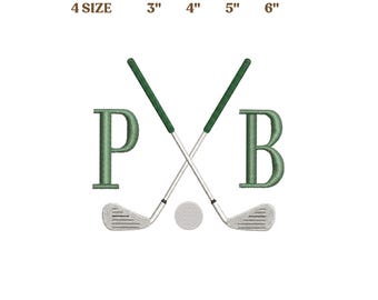 Golf Tee Monogramm Rahmen PES DST JEF ++ Maschinenstickerei, 4 Größen, Sport Stickerei Golf Clubs Stickerei - Buchstaben nicht enthalten