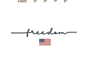 Freedom Embroidery Design: USA Flag Design, Patriotic American Hero (Digital File)