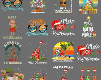 Mele Kalikimaka Christmas Tree PNG – Funny Hawaiian Santa Tropical Holiday Humor Clipart, Festive Sublimation Digital Download