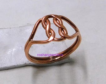 Handgemaakte ring van 100% puur koper/KOPEREN SIERADEN