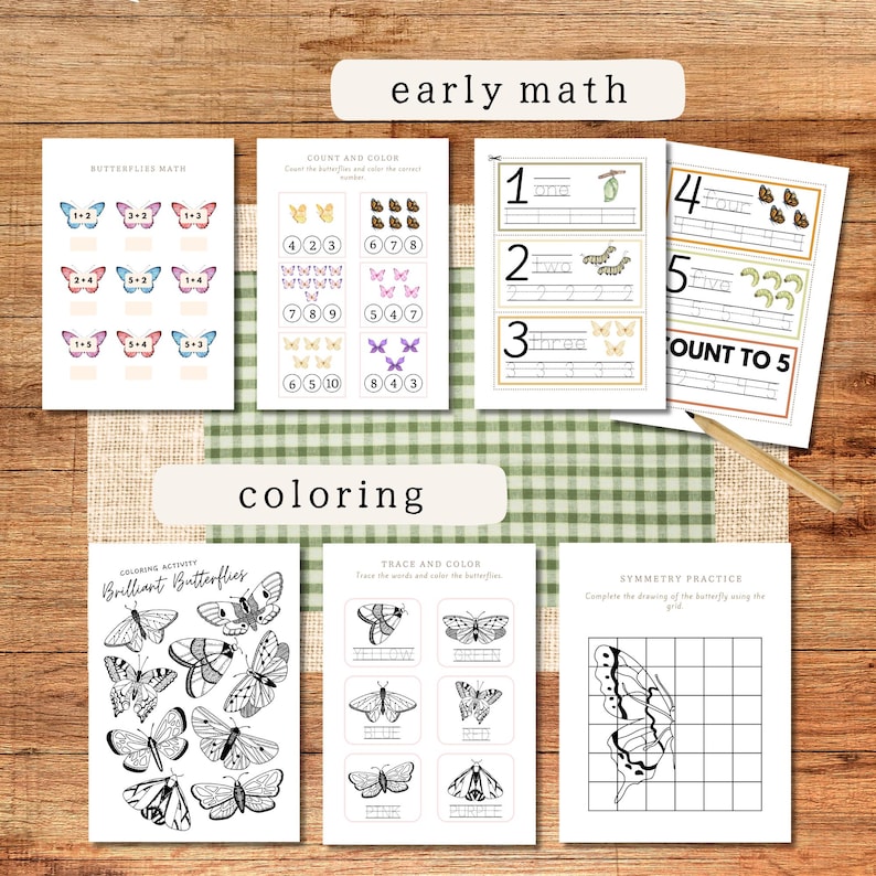 Butterfly Unit Study Bundle | Butterfly Pattern Matching | Homeschool ...