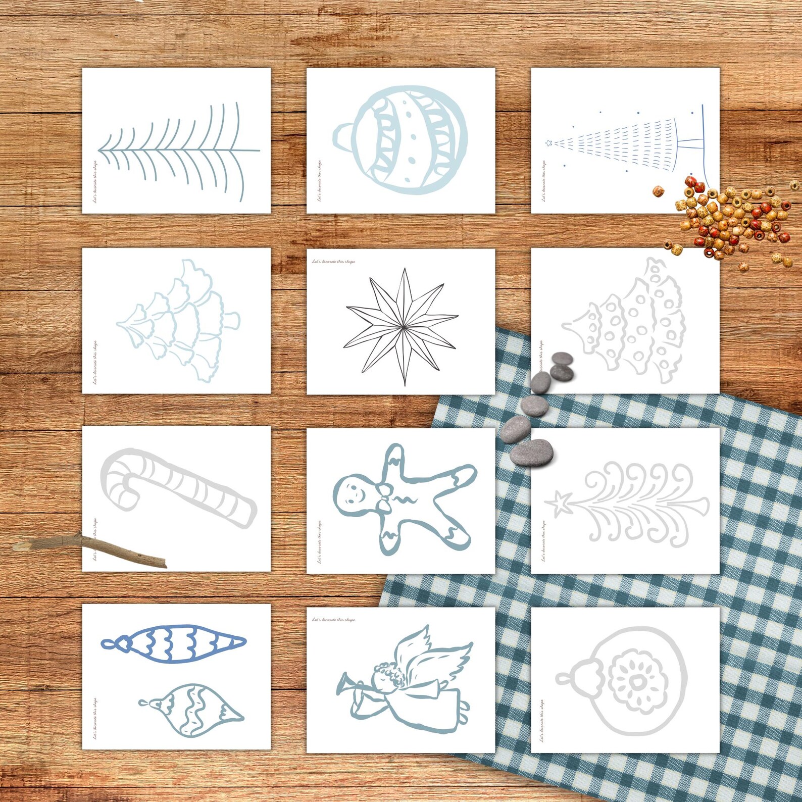 Winter Loose Parts Printable Pattern Mats | Reggio Mats & Waldorf ...