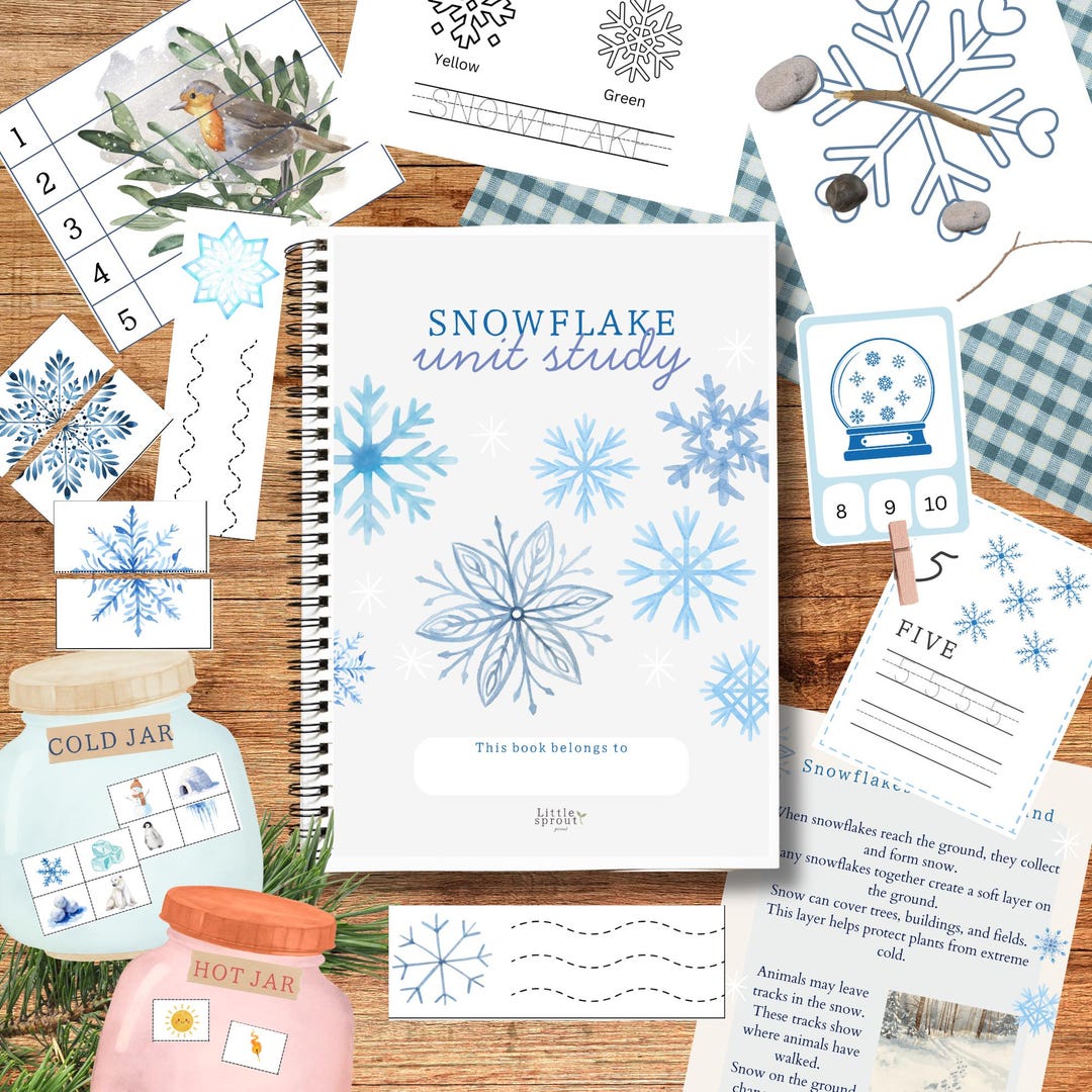 Snowflake Unit Study | Homeschool Nature Study for Preschool Montessori ...