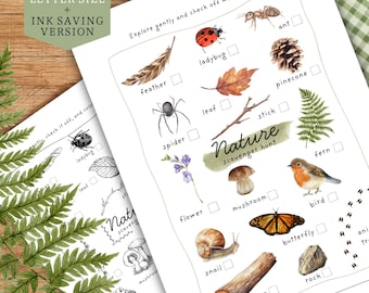 Nature Scavenger Hunt: Kids Outdoor Activity, Camping Game (A4 PDF)