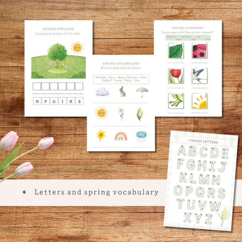 Spring Morning Menu & Busy Book Printable | Preschool Learning ...