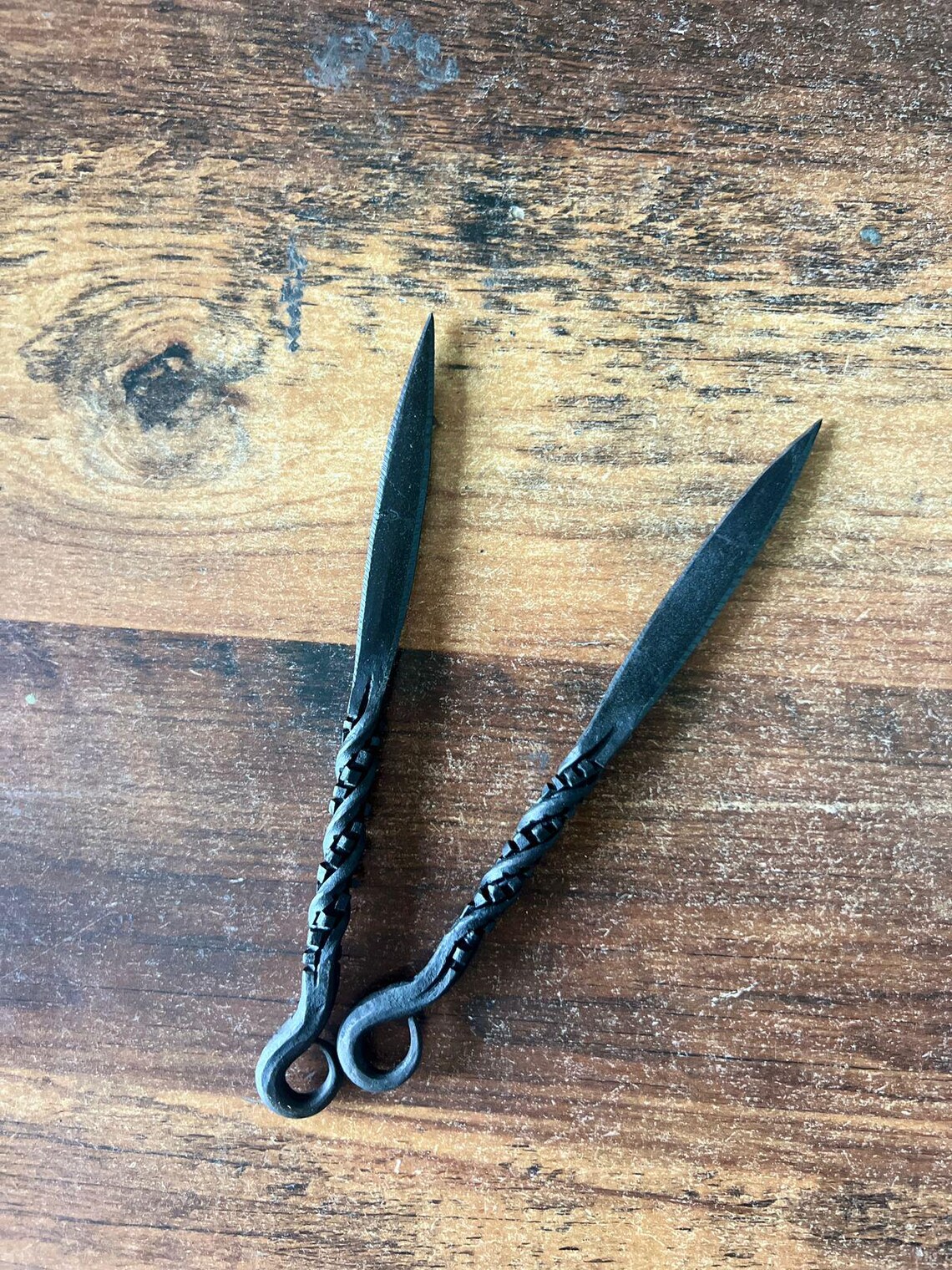 Hand Forged Eating Spikes: Viking Style Meat Pick, Rustic Iron Dining ...
