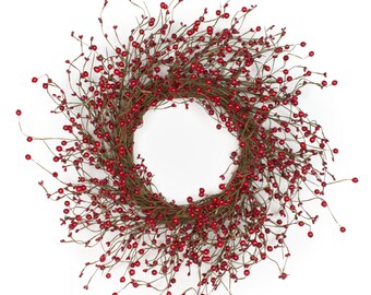 Red Berry & Pip Wreath - 22 Inch