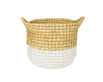 Seagrass Round Tote Basket - 13" X 14"