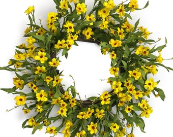 Yellow Black-Eyed Susan Wreath - 22 Inches