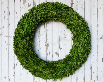 Preserved Boxwood Wreath - 30 Inch