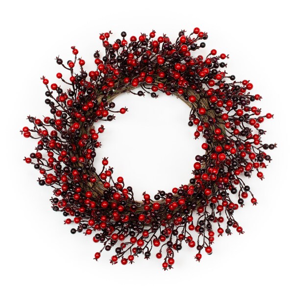 Red Berry Wreath - 22 Inch