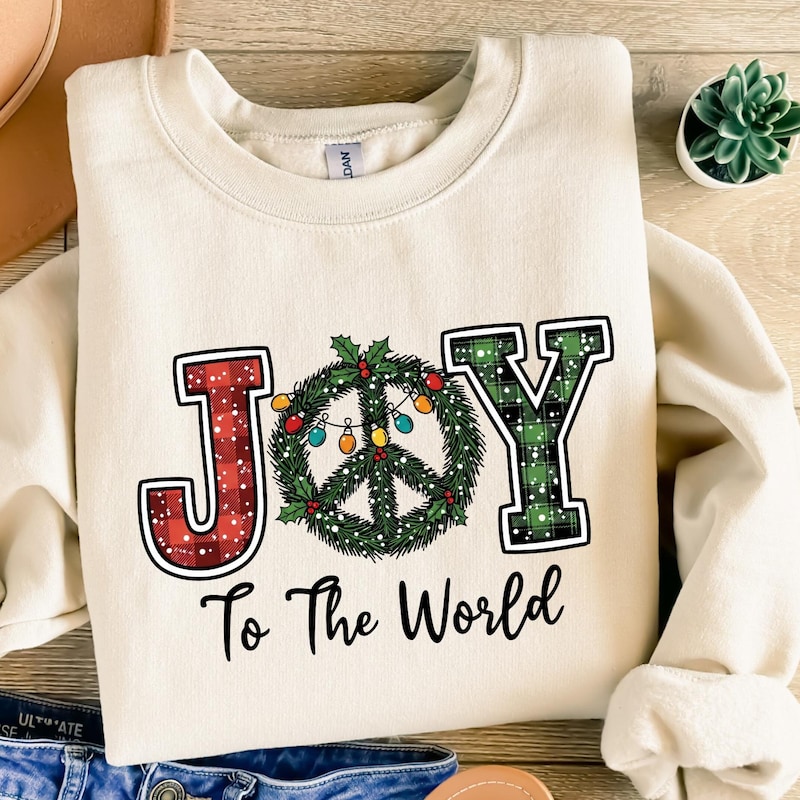 Joy and Peace Sweatshirt Etsy