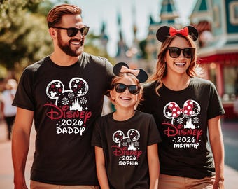Custom Disney 2026 Shirt,Disneyland Castle 2026 Shirts,Disneyworld Shirt, Disney Family Matching Shirt, Personalized Disney Family Tee