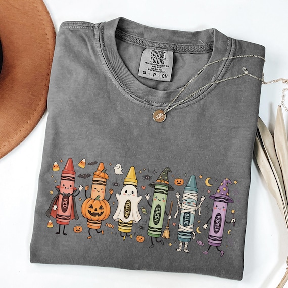 Comfort Colors® Funny Teacher Life Shirt, Happy Doodle Back To School Gift, Preschool Teacher School Supplies Shirt, Crayon Pencil Tee