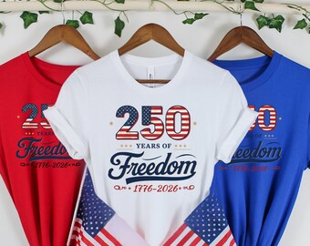 Camiseta del 250.º aniversario de EE. UU., camiseta patriótica del 4 de julio, camiseta del 250.º aniversario con la bandera de EE. UU.