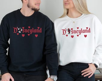 Disney Valentines Couple Sweatshirt, Couple Matching Disney Sweaters, Sweethearts Nite Sweater,Disney Honeymoon, Disneyland Valentines