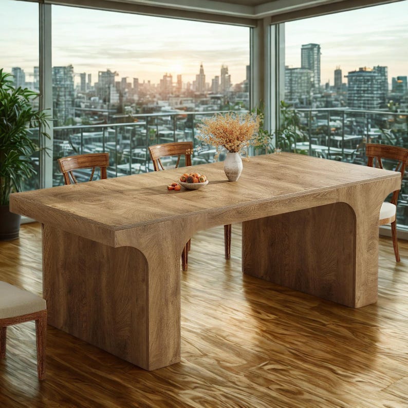Large Rustic Dining Table | 71” Rectangular Wooden Farmhouse Kitchen ...