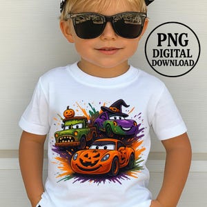 Clipartbundel Halloween-auto: pompoen, heks, vrachtwagen, png (digitale download)