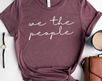 T-shirt We The People, T-shirt No Kings Protest, T-shirt No King Rally 28 mars, T-shirt Manifestation politique, T-shirt anti-atout, T-shirt Droits humains anti-maga